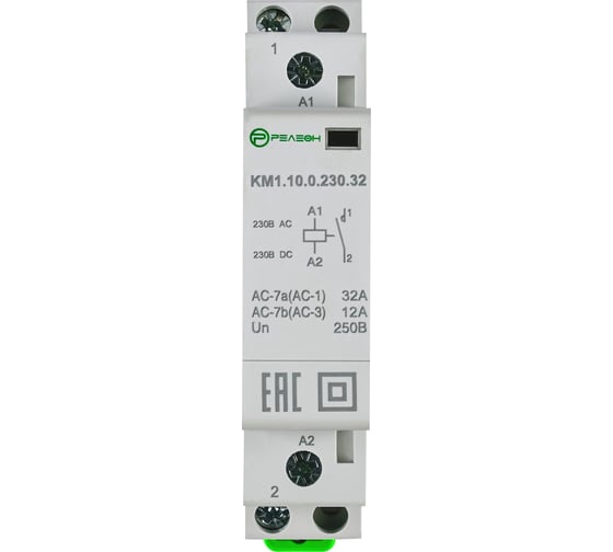 Изображение товара Модульный контактор РЕЛЕОН 1НО контакт 32А; 230В AC/DC; KM110023032