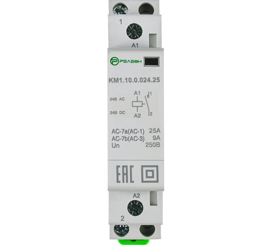 Изображение товара Модульный контактор РЕЛЕОН 1НО контакт 25А; 24В AC/DC; KM110002425
