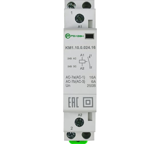 Изображение товара Модульный контактор РЕЛЕОН 1НО контакт 16А; 24В AC/DC; KM110002416