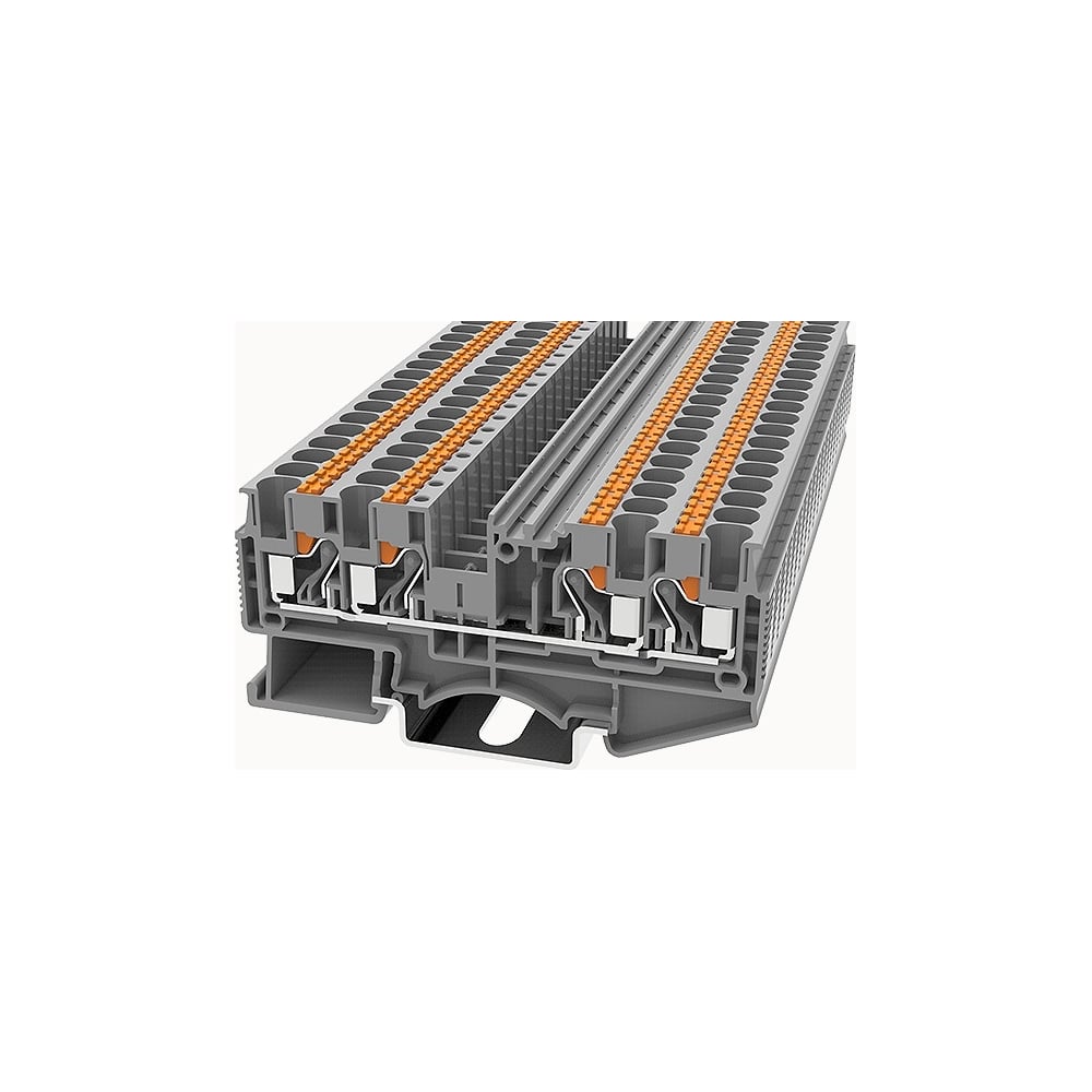 Изображение товара Клемма на дин-рейку Degson DS4-QU-01P-11-00Z 4-контактная серого цвета