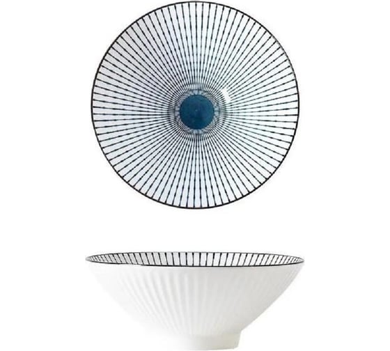 Изображение товара Тарелка Homium Kitchen, Japanese Collection, глубокая, голубой, D20 см, полоски 3711012