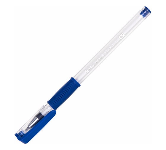 Изображение товара Шариковая ручка BRAUBERG Россия Patriot-gt, синяя, корпус прозрачный, 0,7 мм, 0,35 мм 143961