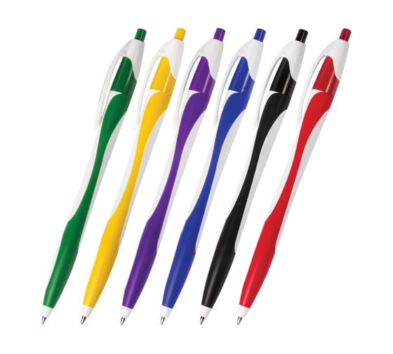 Изображение товара Шариковая ручка BRAUBERG автоматическая Caribbean, синяя, корпус ассорти, узел 0,7 мм, 0,35 мм 141159