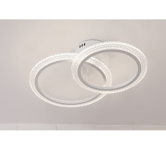 Изображение товара Потолочная светодиодная люстра Schaffner, LED, цвет белый. Люстра с пультом управления, мощность 52 Вт. Площадь освещения до 12м2 Articolo 2630-1+1