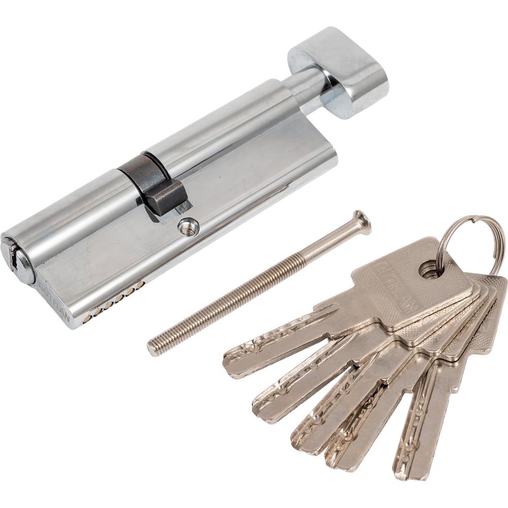 Изображение товара Цилиндр PALIDORE gn 90 pc 40/50 с ключом и заверткой хром надежный замок