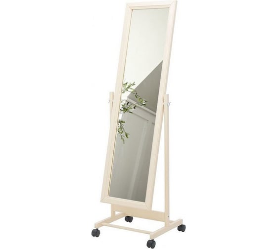 Изображение товара Напольное зеркало Мебелик BeautyStyle 27 слоновая кость 135 см х 42,5 см 8678