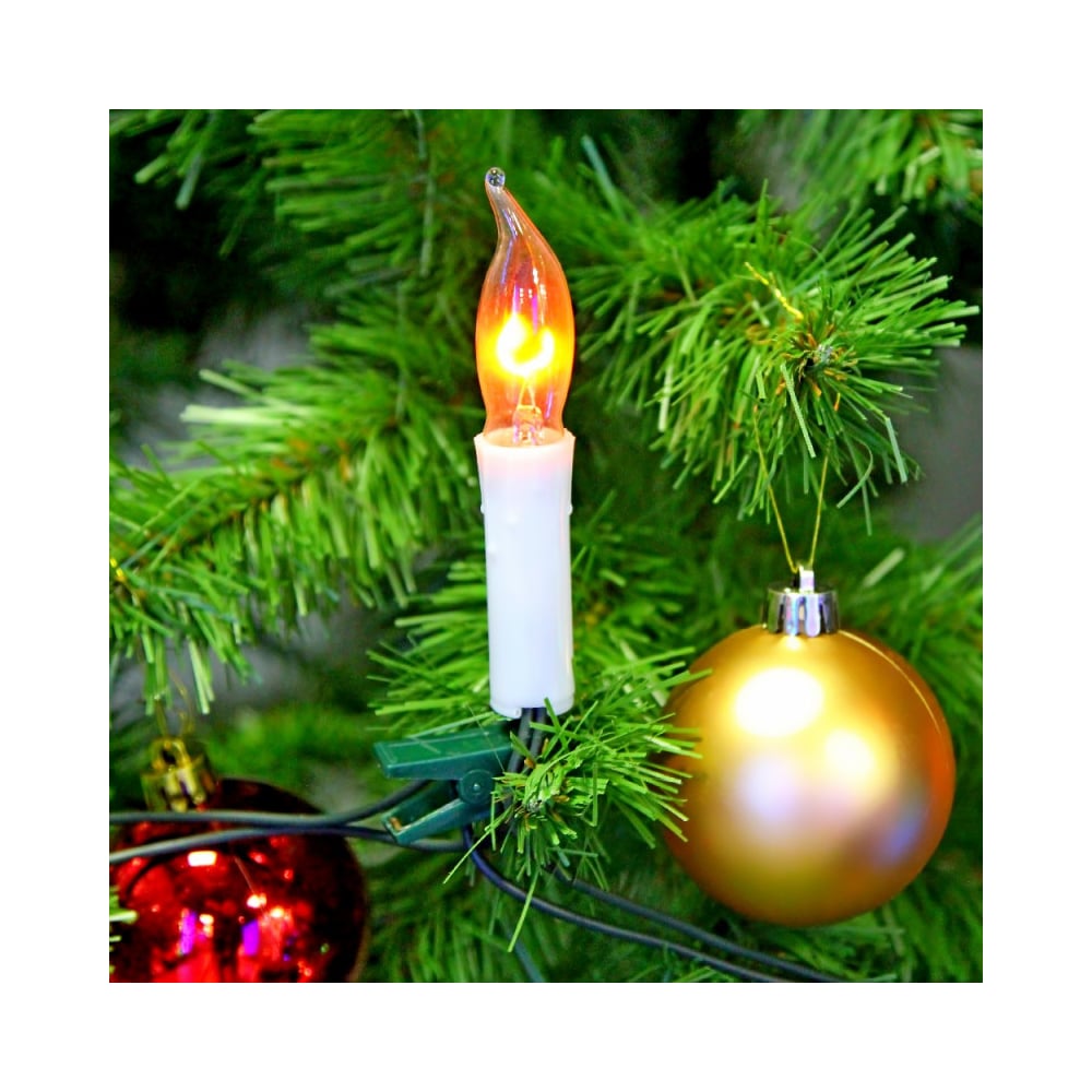 Изображение товара Электрогирлянда SHLights Мерцающие свечи 16 ламп внутреняя теплый белый