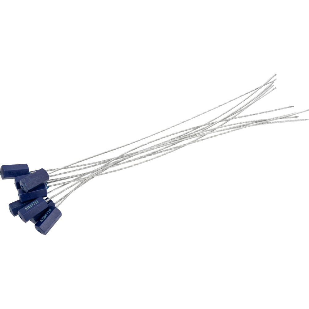 Изображение товара Тросовая пломба d1,8 мм. L300 мм. синий 10 шт. Пломба.Ру