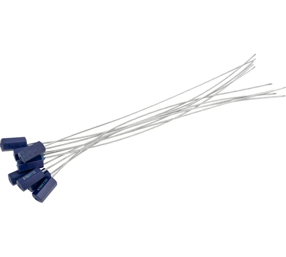 Изображение товара Тросовая пломба Пломба.Ру d1,8 мм., L300 мм. цвет синяя 10 шт. призма 1006023