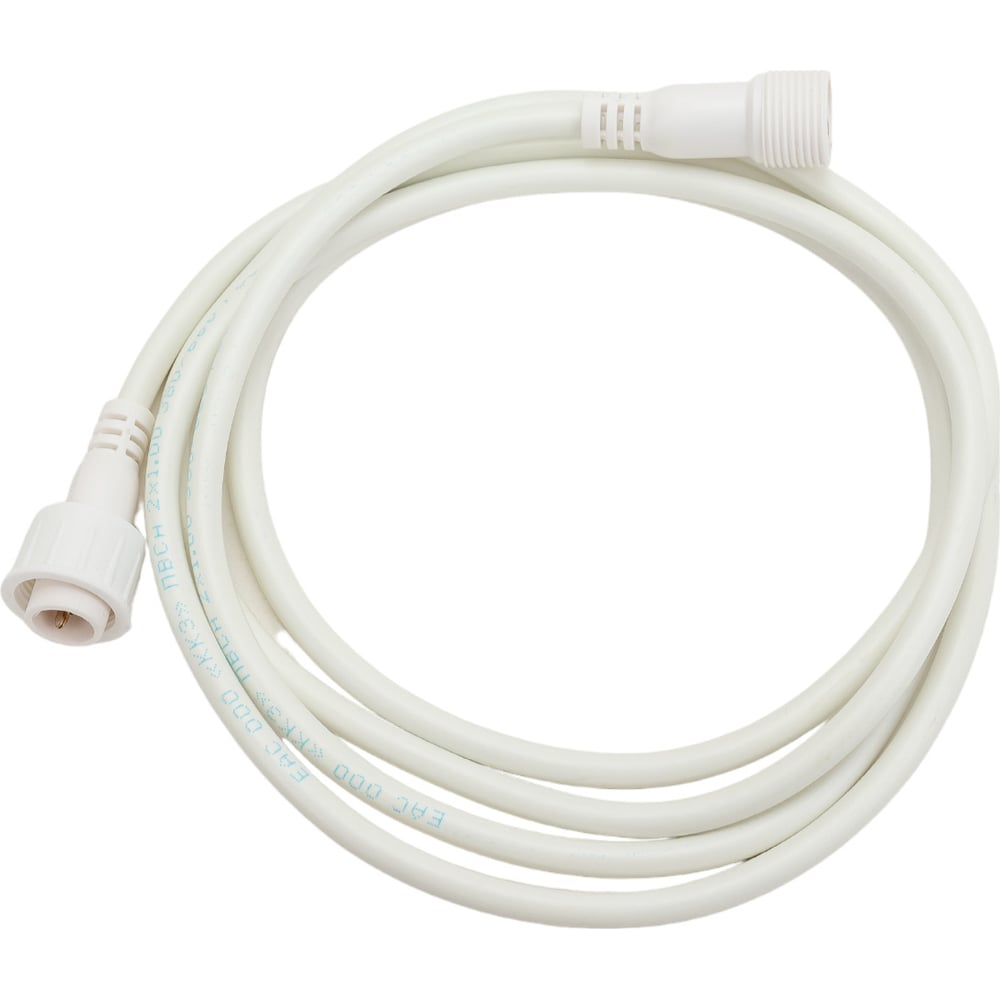 Изображение товара Удлинитель TEAMPROF 2 м IP65 белый 2 pin для улицы