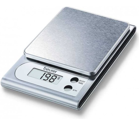 Изображение товара Электронные кухонные весы BEURER KS22 максимальный вес 3 кг, серебристый 1057426