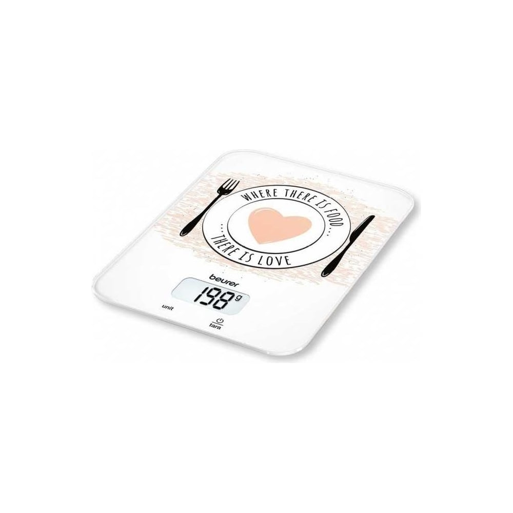 Изображение товара Электронные кухонные весы BEURER KS19 Love до 5 кг розово-белые