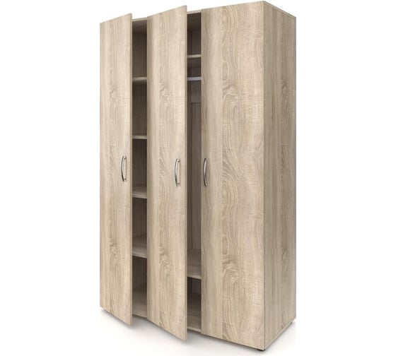 Изображение товара Шкаф для одежды ООО Комус met_мдо комбинированный 3 двери дуб сонома 1375384