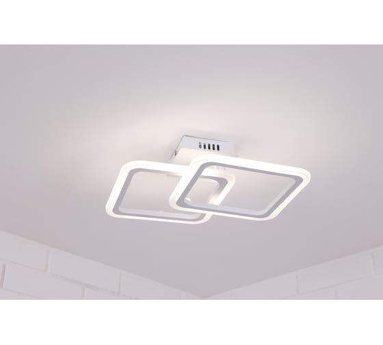 Изображение товара Потолочная светодиодная люстра Schaffner Corpo 4030-2, LED, цвет белый. Люстра с пультом управления, мощность 52 Вт. Светильник потолочный. Площадь освещения до 15 м2 Corpo 4030-2 IR