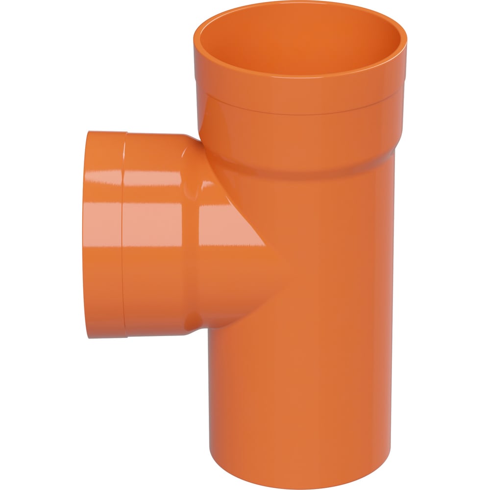 Изображение товара Тройник для двустенных труб DKC 90 из полипропилена желтый 90 мм