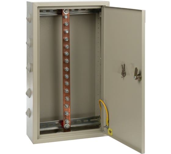 Изображение товара Ящик главной заземляющей шины МЭК ЭЛЕКТРИКА гзш-22 ухл (медь 4x30) 475a (540x310x120) ip31 MEC21107