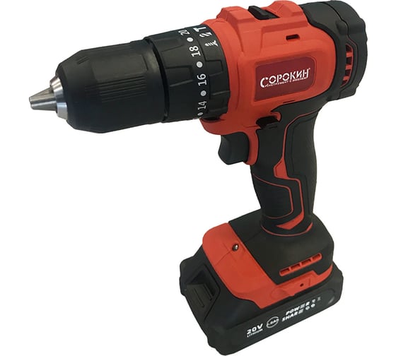 Изображение товара Дрель-шуруповерт Сорокин с акб 2 Ач 29.132