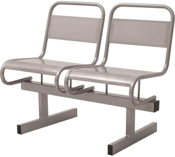 Изображение товара Многоместная секция ООО Комус ud_раунд перфорированная см119-02 2 места, серый ral 9006м 1145984