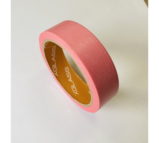 Изображение товара Малярная лента для деликатных поверхностей X-Glass (бумага Washi) розовая, 25мм х 25м 160470