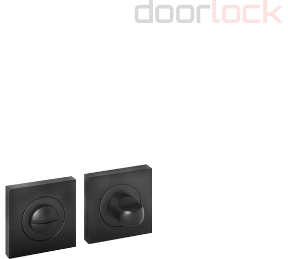 Изображение товара Поворотная кнопка Doorlock dl m08/sy black matt, черная матовая, квадратная розетка, a=35-42 мм, шток 5/8 мм 73584