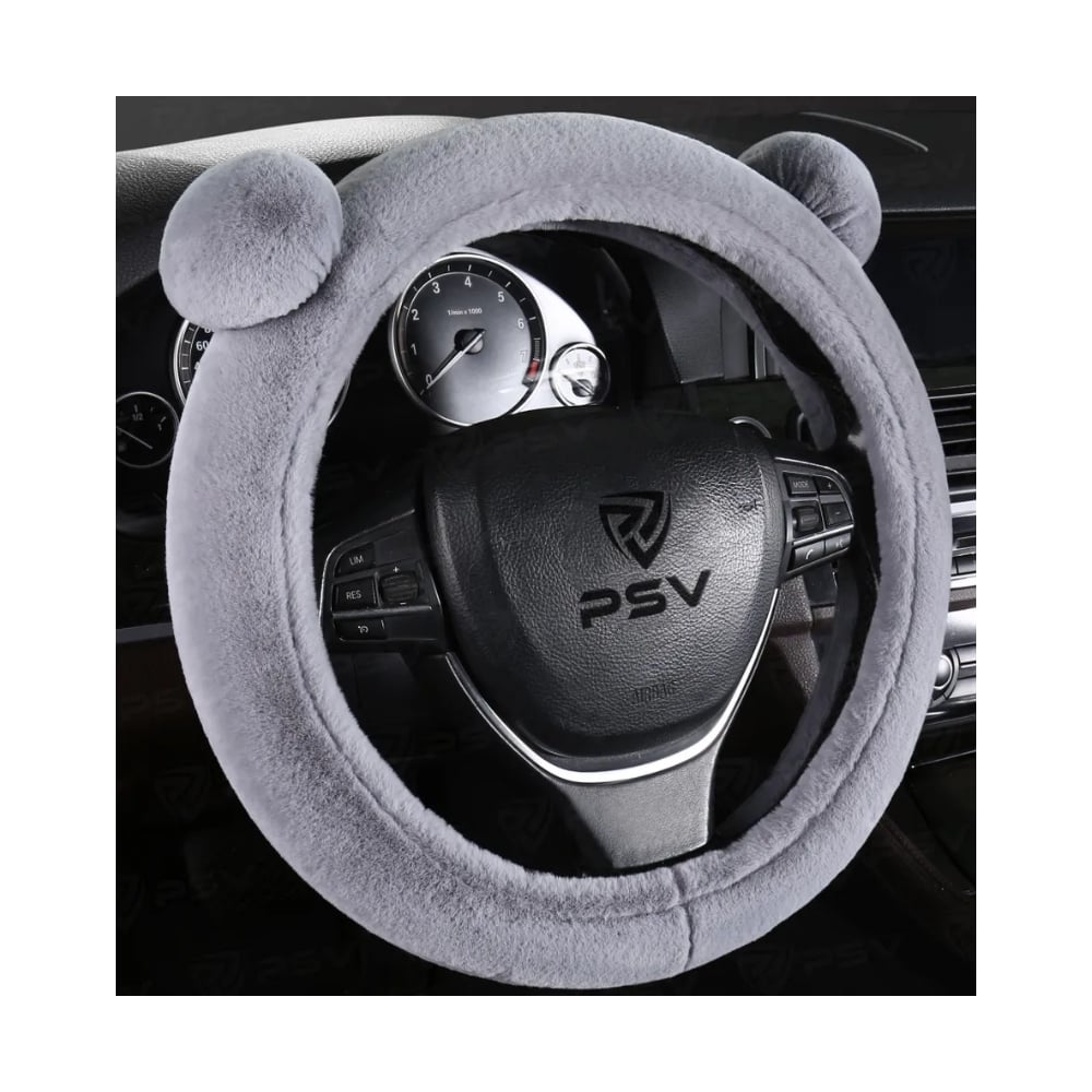 Изображение товара Оплетка на руль из искусственного меха PSV MISHKA Lux Серый M 136104