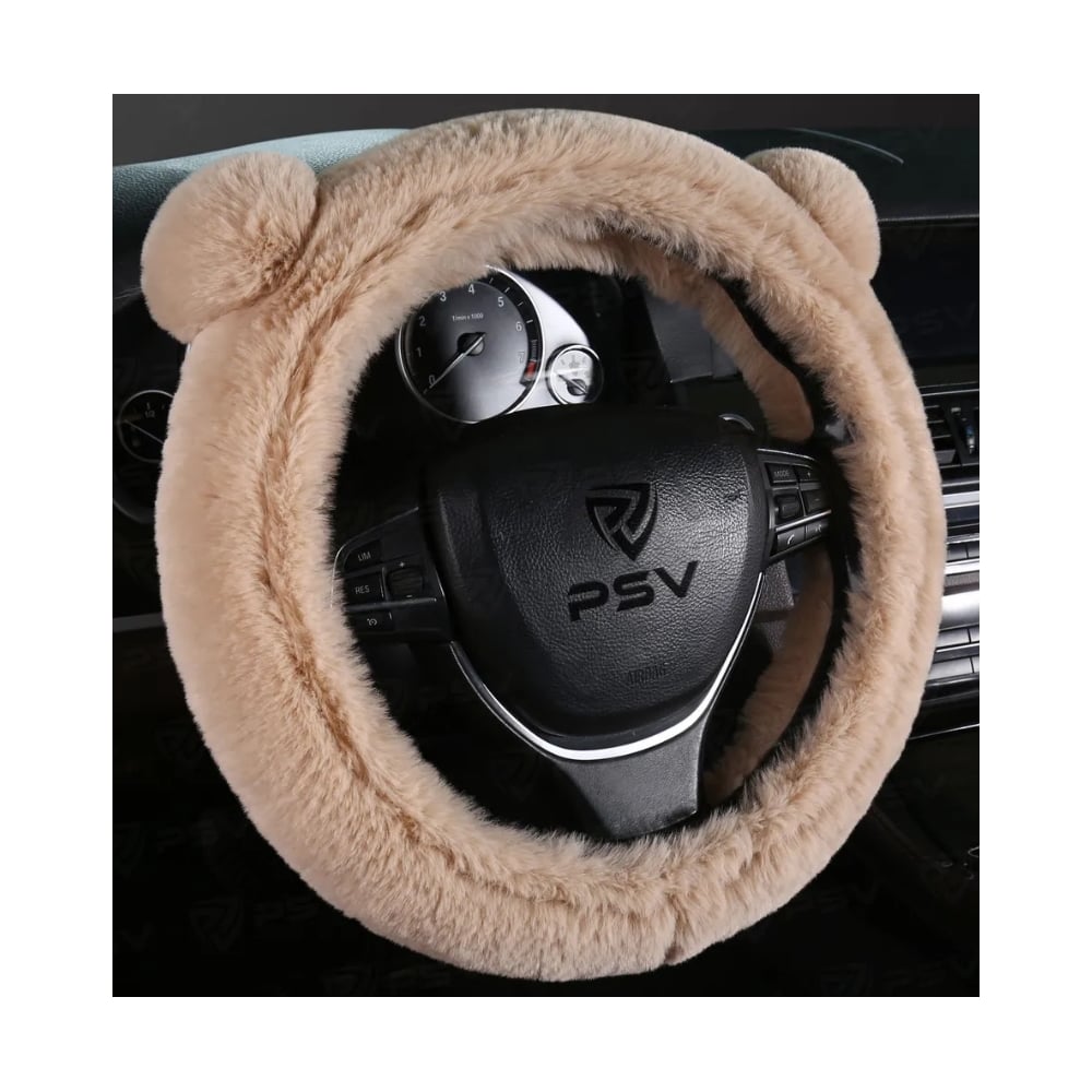 Изображение товара Оплетка на руль PSV MISHKA Extra из искусственного меха Бежевый M