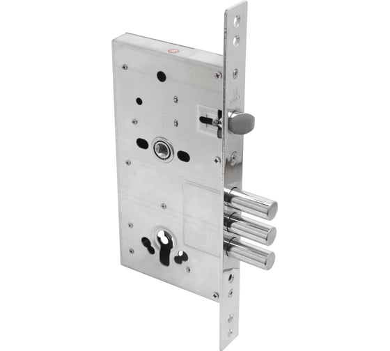 Изображение товара Корпус замка для металлических дверей БУЛАТ ЗВ4-3(16).60.85.08 хром, без ручек, без ц/механизма 14936