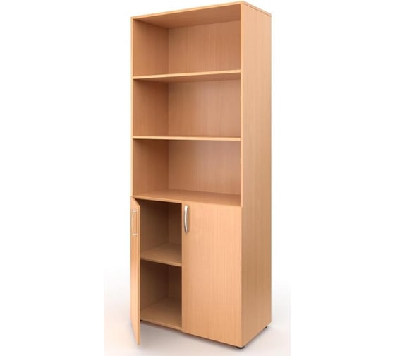 Изображение товара Шкаф для школы ООО Комус Мебель met_школа полуотк широк 80x42x195 бук 1001667