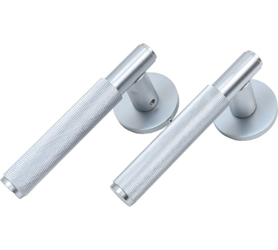 Изображение товара Дверные ручки Вантаж алюминиевые, матовый хром V35L-2 SL