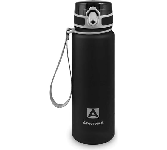 Изображение товара Тритановая бутылка Арктика 500 мл, черная матовая, с ситечком 720-500-BKM