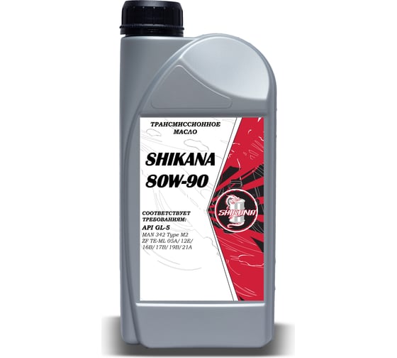 Изображение товара Минеральное трансмиссионное масло SHIKANA tn sae 80w90 gl-5 1л 78712