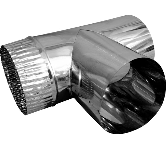 Изображение товара Тройник для круглых воздуховодов 90 мм, нержавеющая сталь AISI 304 ООО Вентмаркет Т90nerz