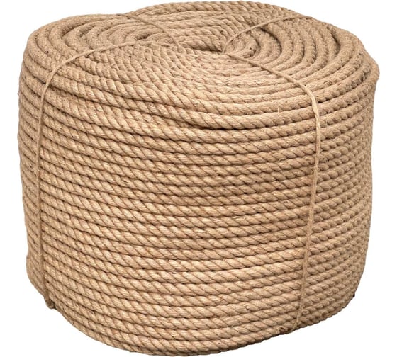 Изображение товара Джутовый крученый канат truEnergy диаметр 12 мм, качество HESSIAN, бухта 25±1,25 кг 12693