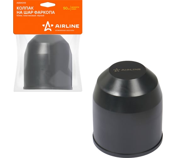 Изображение товара Колпак на шар фаркопа 50 мм пластиковый черный Airline AEBA005