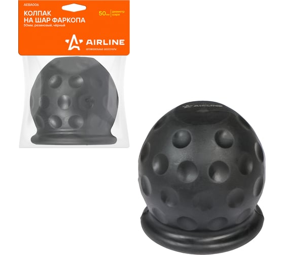 Изображение товара Колпак на шар фаркопа 50 мм резиновый черный Airline AEBA006