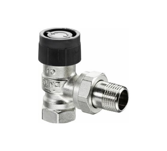 Изображение товара Вентиль OVENTROP серия A, угловой, DN-25, 1, ВН, никелированный 1181008