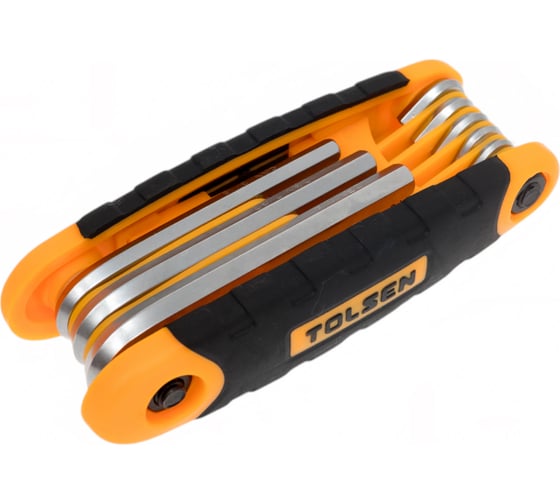 Изображение товара Набор дюймовых шестигранников TOLSEN 5/64"-1/4" мм, складной, 9 предметов 20098