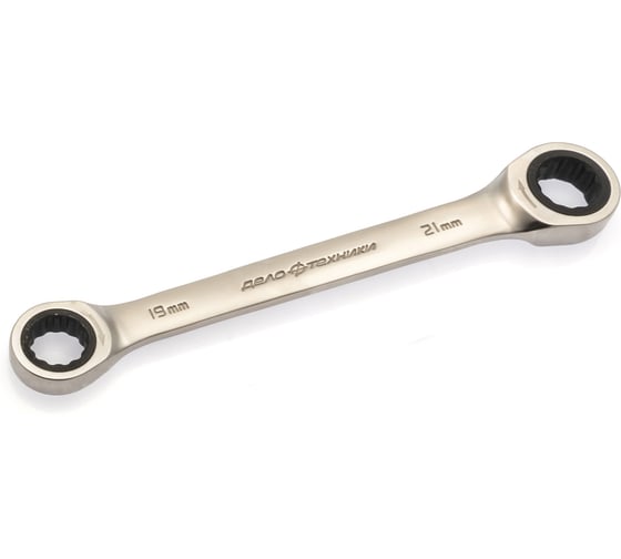 Изображение товара Двусторонний трещоточный ключ Дело Техники 19х21 мм 515721