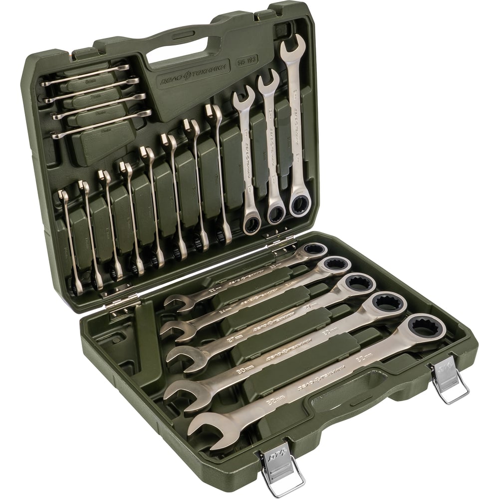 Изображение товара Набор комбинированных трещоточных ключей Дело Техники кейс, 20 шт. 515193