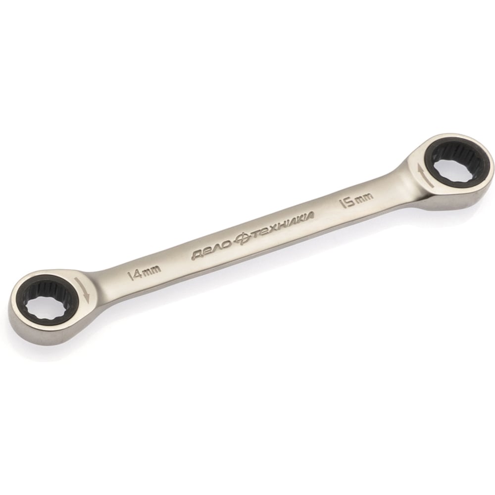 Изображение товара Двусторонний трещоточный ключ 14х15 мм Дело Техники качественный инструмент