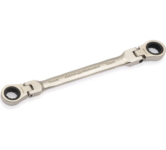 Изображение товара Двусторонний трещоточный ключ Дело Техники шарнирный, 14х15 мм 515815