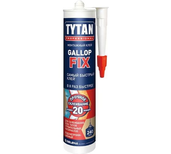 Изображение товара Монтажный клей TYTAN PROFESSIONAL Gallop Fix, 290 мл, белый 53241