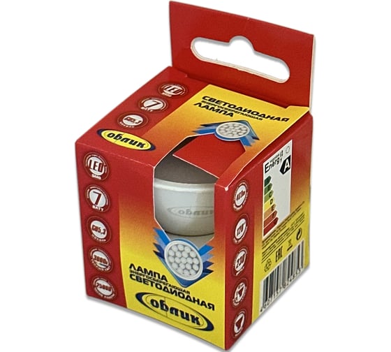 Изображение товара Лампа LED Облик 7Вт GU5.3 230v 3000k 7664