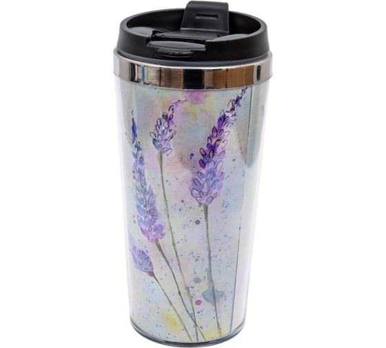 Изображение товара Термокружка DANIKS нерж сталь, пластик, 0.42 л, цветы, колба нерж, fd-06-19 449149