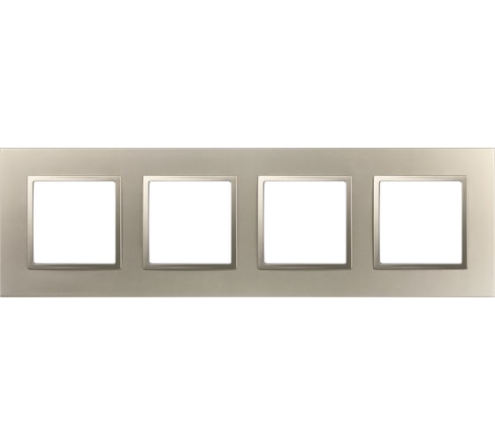 Изображение товара Рамка для розеток и выключателей ЭРА Elegance 14501404 Classic, на 4 поста, шампань Б0060589