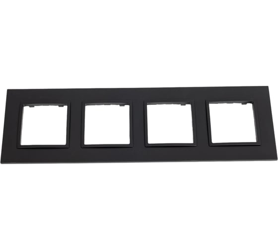 Изображение товара Рамка для розеток и выключателей ЭРА Elegance 14501405 Classic, на 4 поста, антрацит Б0060590