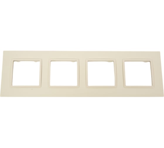 Изображение товара Рамка для розеток и выключателей ЭРА Elegance 14501402 Classic, на 4 поста, слоновая кость Б0060587