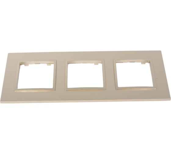 Изображение товара Рамка для розеток и выключателей ЭРА Elegance 14501304 Classic, на 3 поста, шампань Б0060584