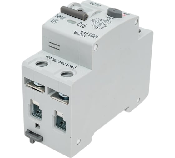 Изображение товара Автоматический выключатель дифференциального тока ЭРА 6кА PRO D326E2C16A30 АД32 электронное 1PN C16 30мА тип A Б0059195