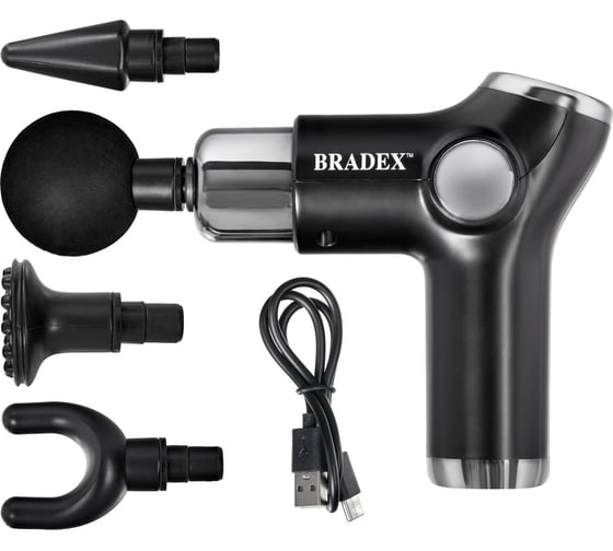 Изображение товара Массажер для тела, массажный пистолет BRADEX compact, 4 насадки KZ 1424